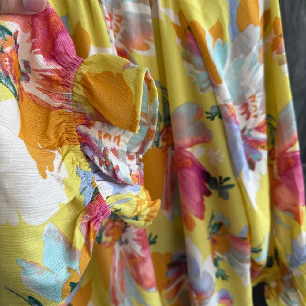 Easel PRINTED BLINK TIERED MAXI DRESS NWT - Picture 6 of 9